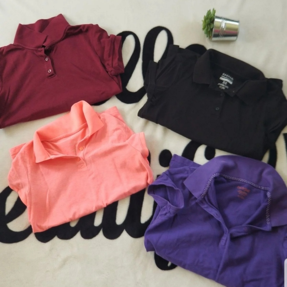 Uniform shirt lot. Free pink socks included.
